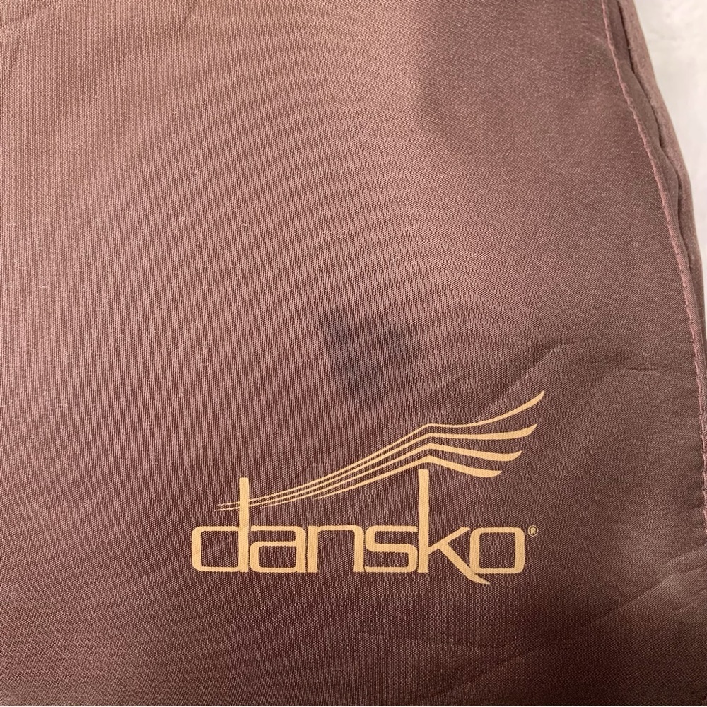 Dansko Women's Brown Canvas and Leather Shoulder Tote Bag - Picture 15 of 16